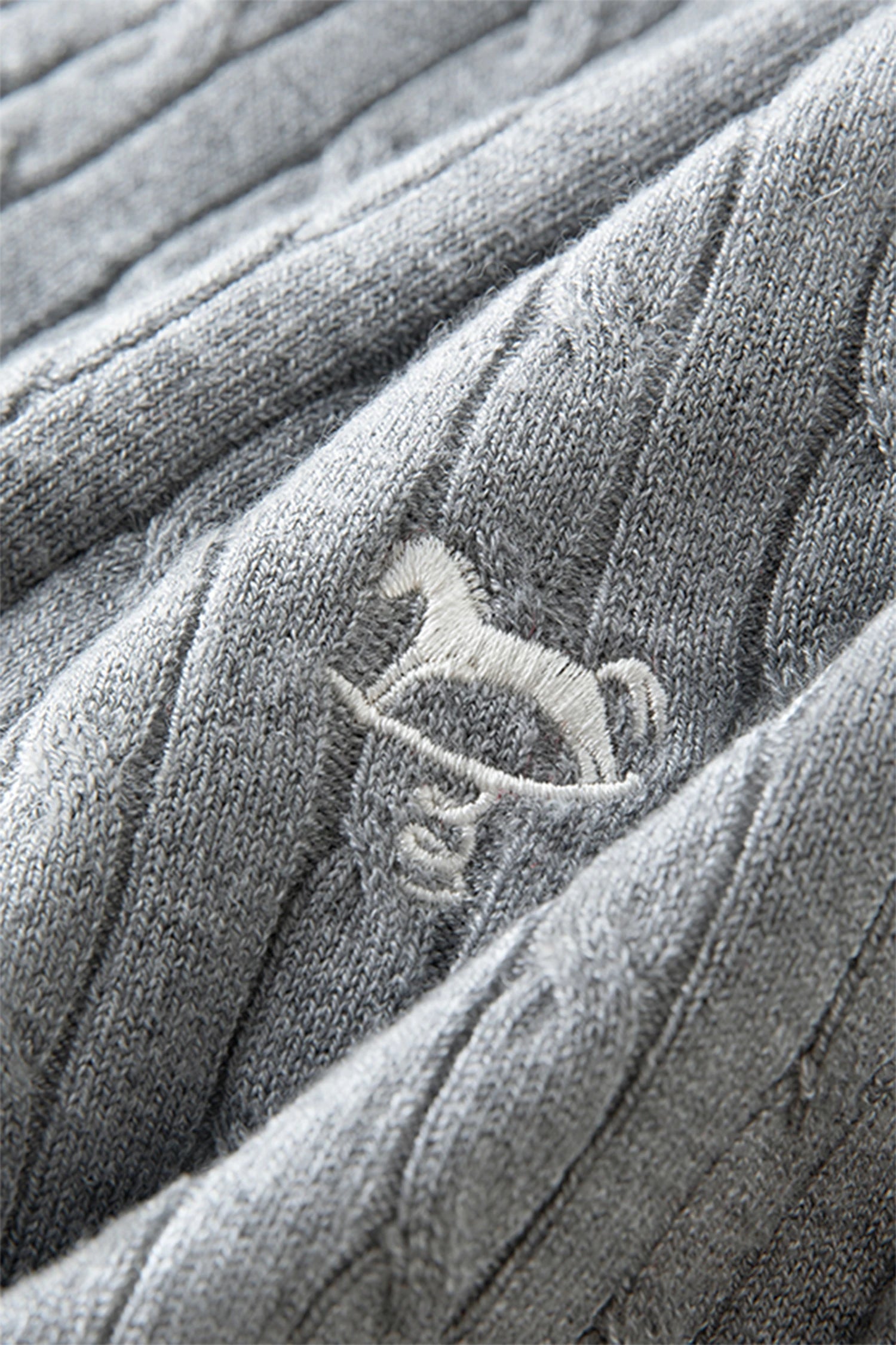 Cable Knit Faux Two-Piece Sweater