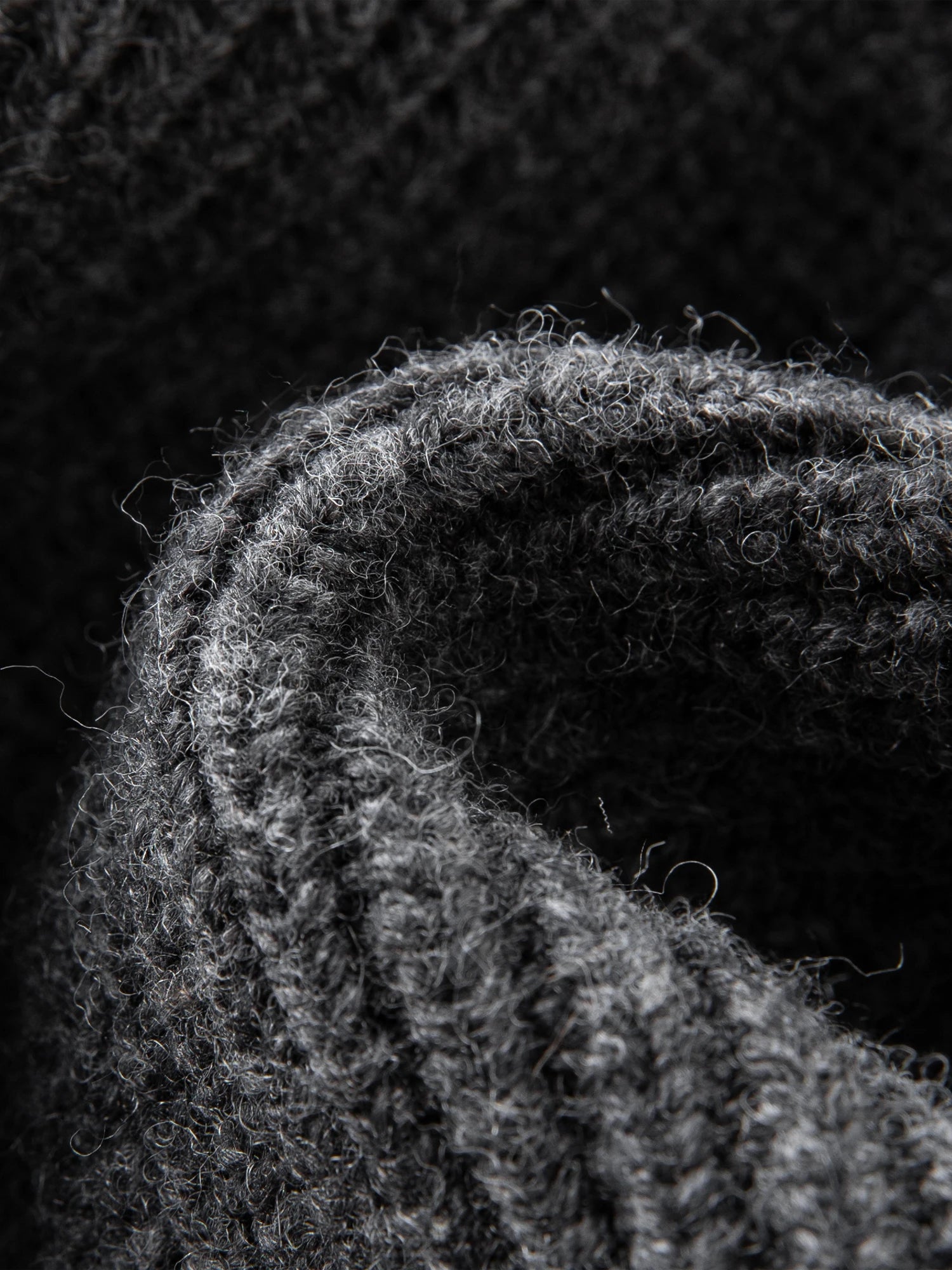 Wool Blend Knitted Cardigan Casual Sweater