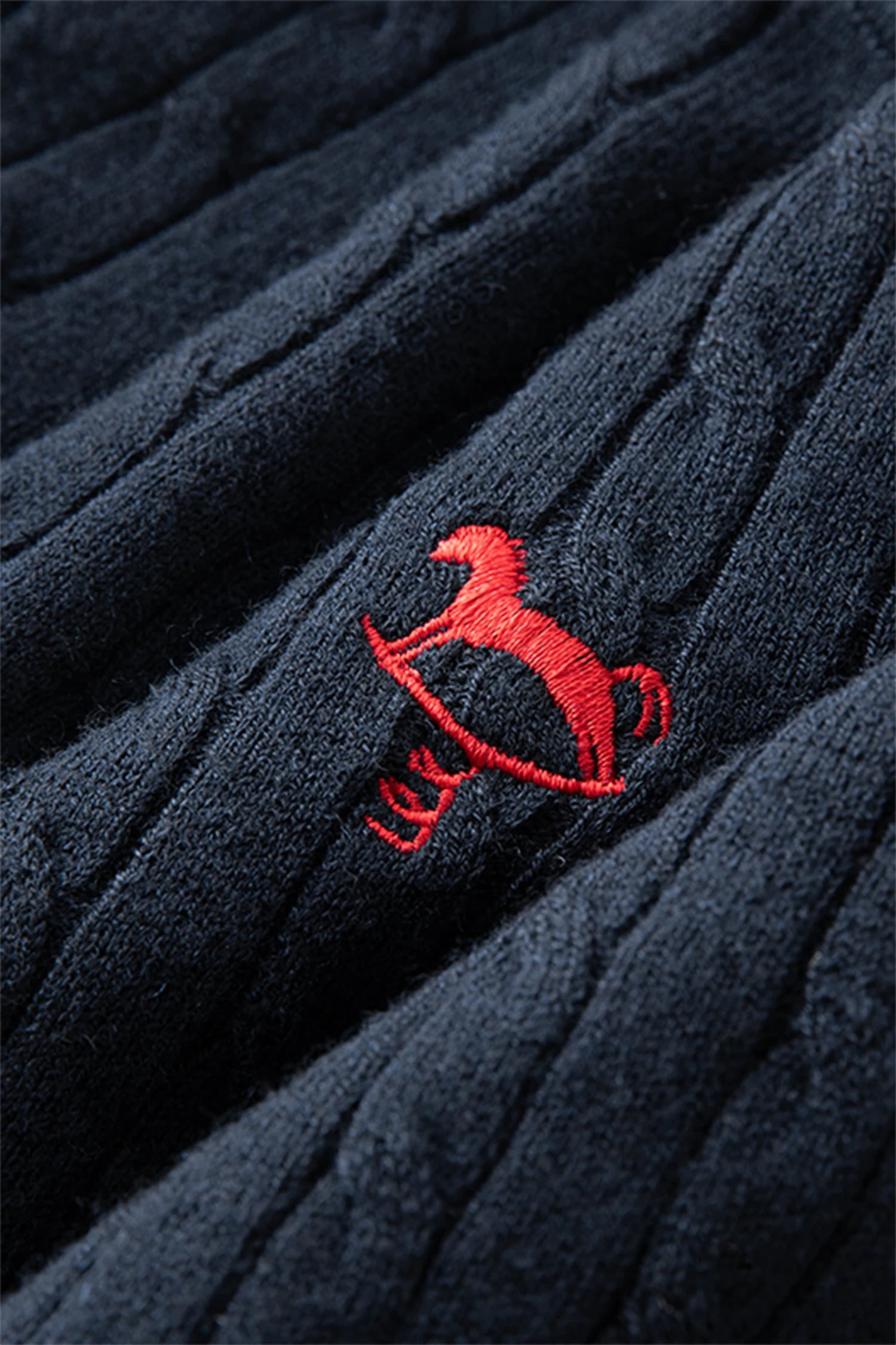 Cable Knit Faux Two-Piece Sweater