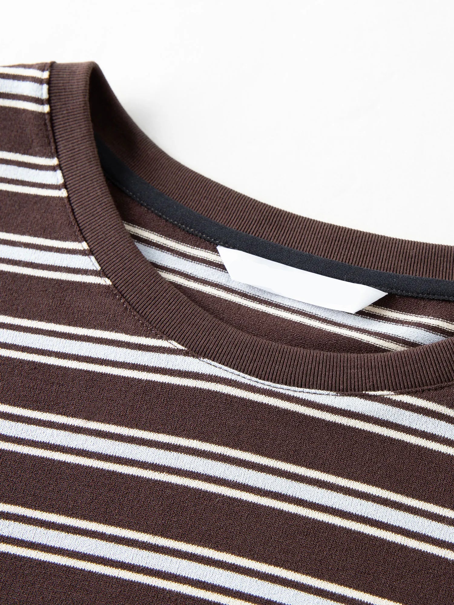 Stylish Loose-Fitting Crew Neck Striped T-Shirt